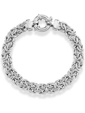 Elegant 925 Sterling Silver Byzantine Bracelet for Women, 9mm - Timeless Jewelry
